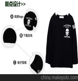 骷髅头童装吓人被黑品牌
